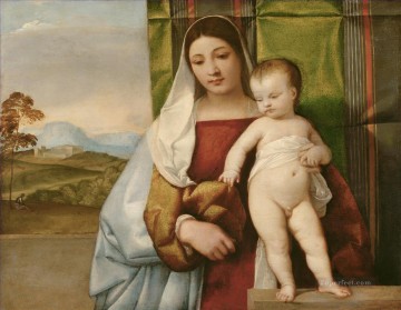  Titian Canvas - Gipsy Madonna Tiziano Titian